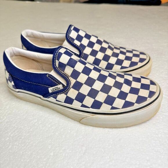 Vans OTW Low Slip-On Blue White Checkered 721454 Sneakers Women's 6.5 Men's 5 - Picture 7 of 8